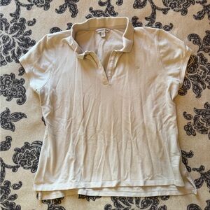 Tommy Hilfiger Women's Cream Polo Top